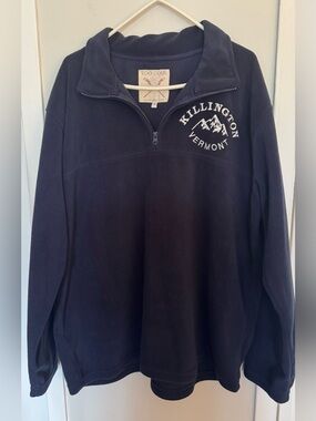 Navy Half-Zip Fleece Pullover with Killington Vermont Logo